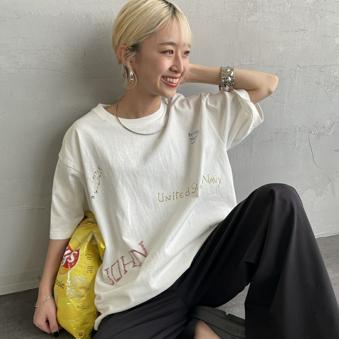 WHITE&&モデル身長：150cm 着用サイズ：F&&