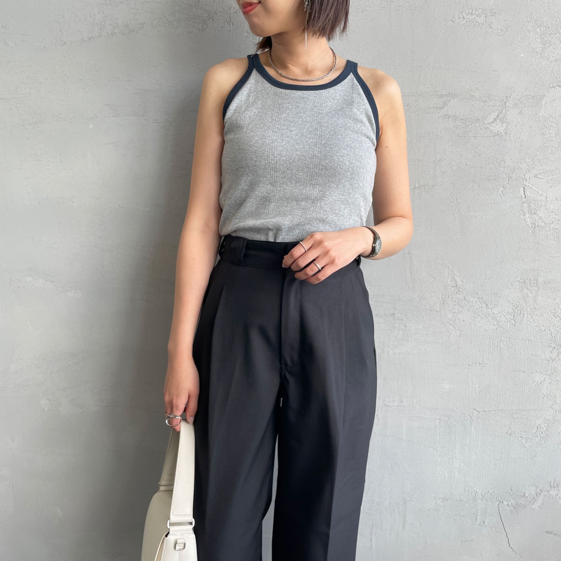 H.GRAY&&モデル身長：159cm 着用サイズ：F&&