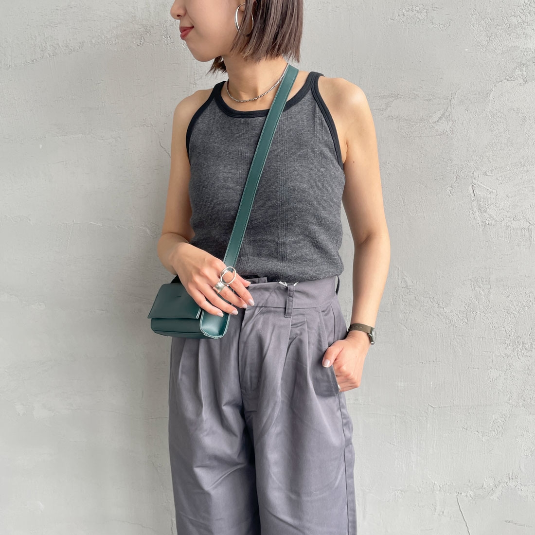 STONE&&モデル身長：159cm 着用サイズ：F&&