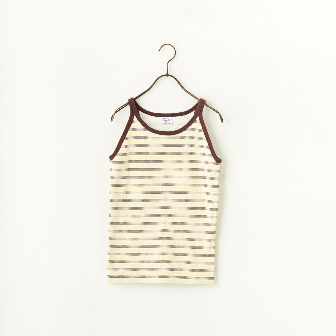 Robert P.Miller [ロバートピーミラー] 別注 配色 アメリカンスリーブパネルリブタンクトップ [RM251-2143IN-JF] BANANA