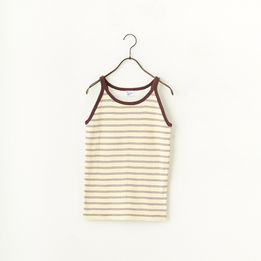 Robert P.Miller [ロバートピーミラー] 別注 配色 アメリカンスリーブパネルリブタンクトップ [RM251-2143IN-JF] BANANA