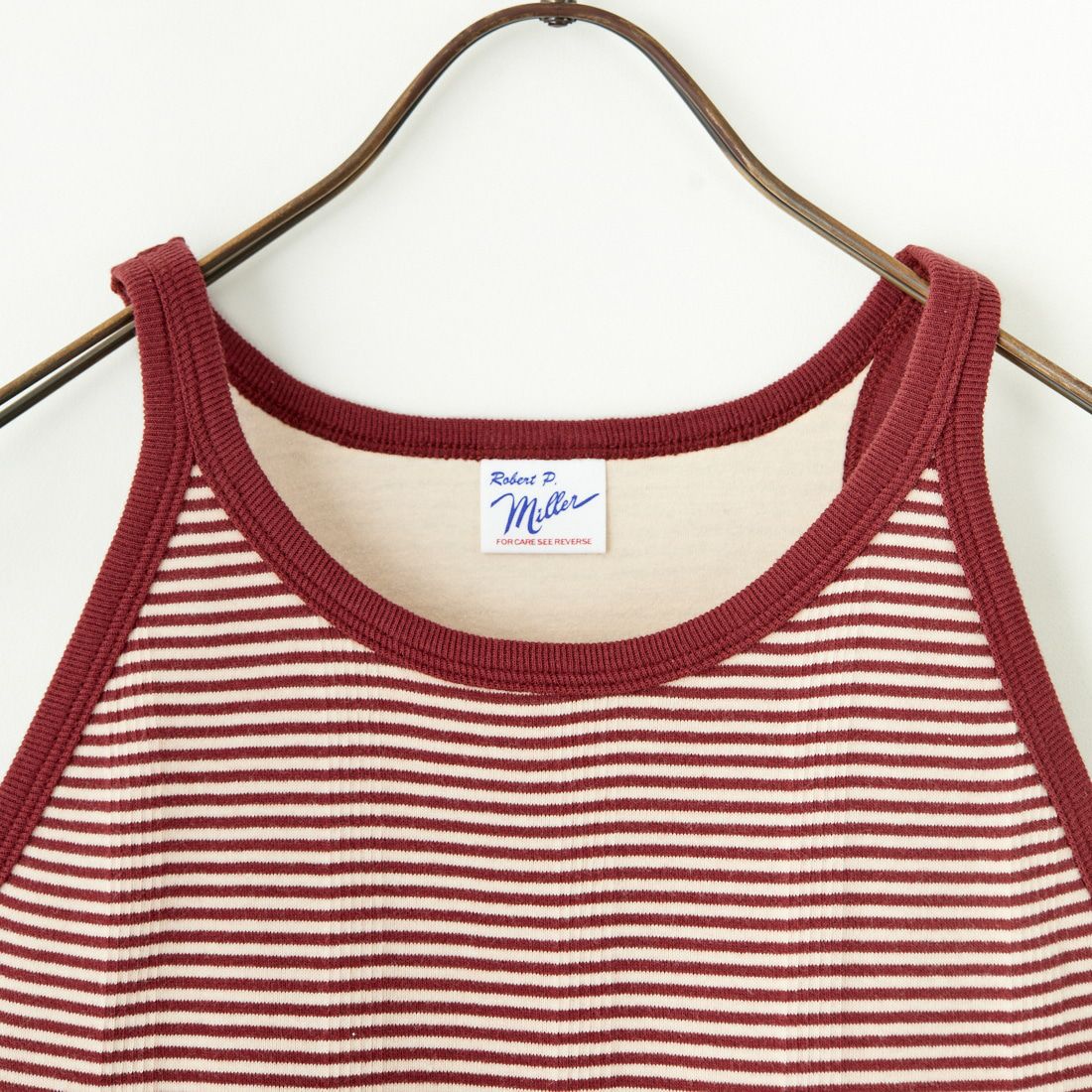 Robert P.Miller [ロバートピーミラー] 別注 配色 アメリカンスリーブパネルリブタンクトップ [RM251-2143IN-JF] CLAY