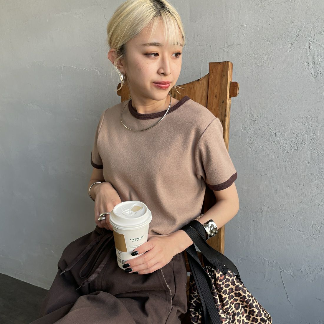 ﾍﾞｰｼﾞｭ/ﾌﾞﾗ&&モデル身長：150cm 着用サイズ：0&&