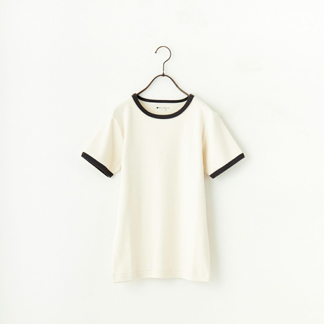 Noir Fabrik [ヌワールファブリック] コットンフライス クルーネックリンガーTシャツ [IN-02-25SS] ﾅﾁｭﾗﾙ/ｽﾐｸﾛ