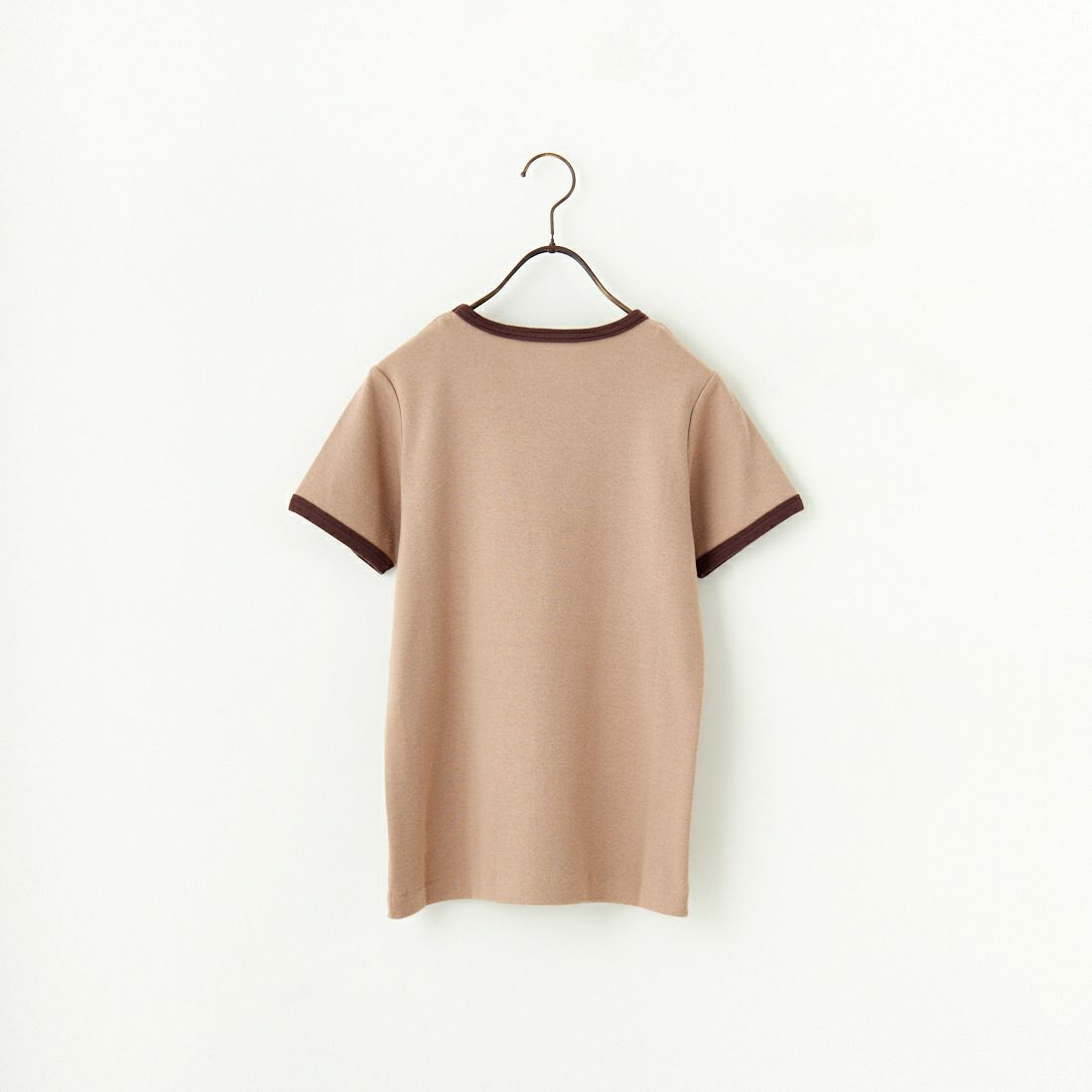 Noir Fabrik [ヌワールファブリック] コットンフライス クルーネックリンガーTシャツ [IN-02-25SS] ﾍﾞｰｼﾞｭ/ﾌﾞﾗ