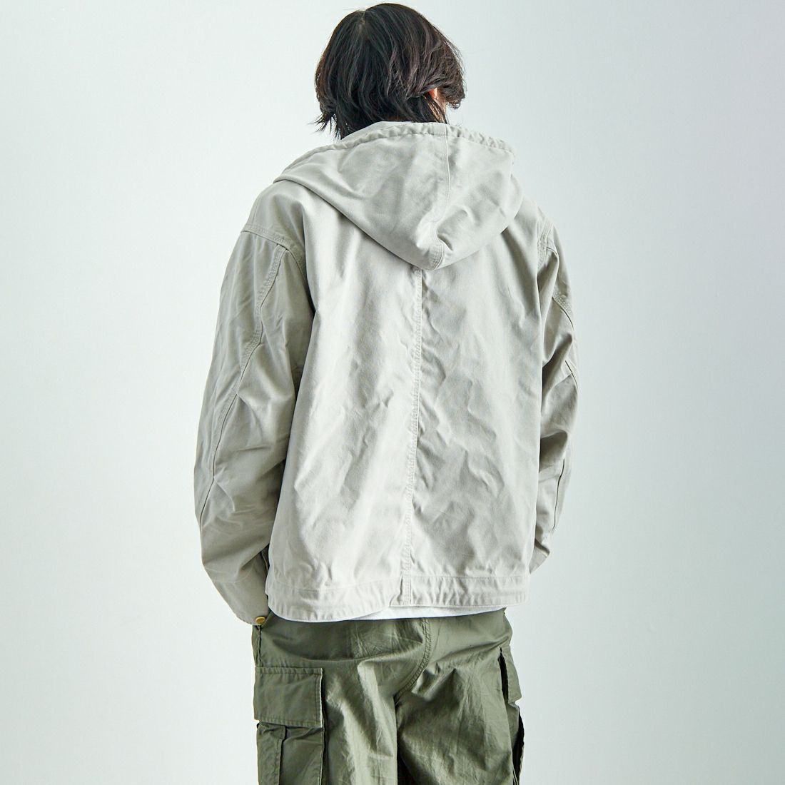 L.L.BEAN [エルエルビーン] Bean's プロスペクトハーバー フーディージャケット [5175-9046] 29 GREY &&モデル身長：179cm 着用サイズ：L&&