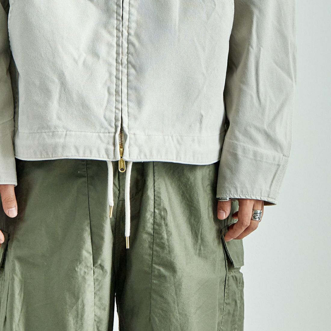 L.L.BEAN [エルエルビーン] Bean's プロスペクトハーバー フーディージャケット [5175-9046] 29 GREY &&モデル身長：179cm 着用サイズ：L&&