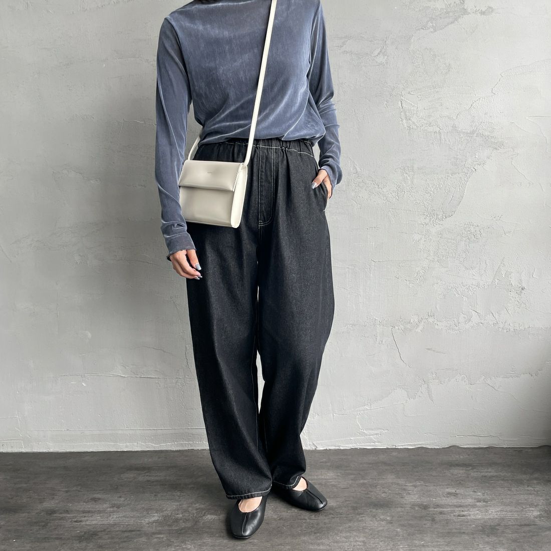 BLACK USED&&モデル身長：163cm 着用サイズ：M&&