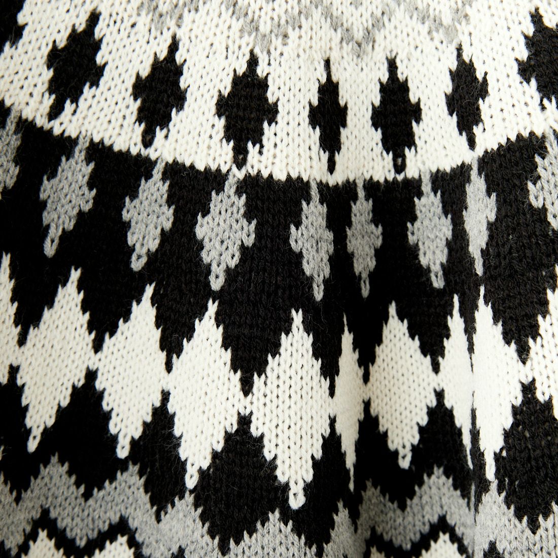 33Degrees [サーティスリーディグリーズ] 5G求心柄クルーネックニット [124805] BLK