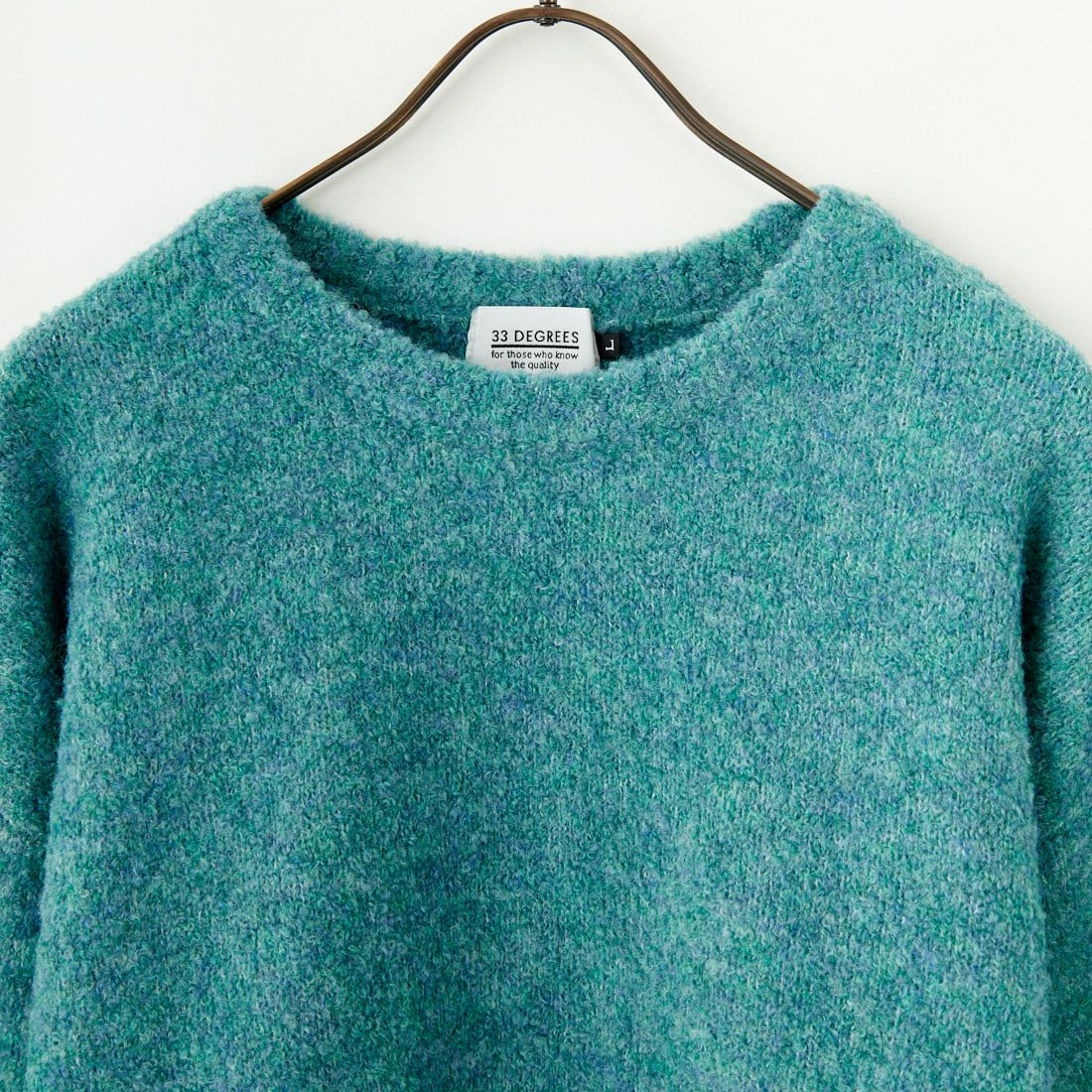 33Degrees [サーティスリーディグリーズ] ブークレクルーネックニット [M-24789003] 55 MINT