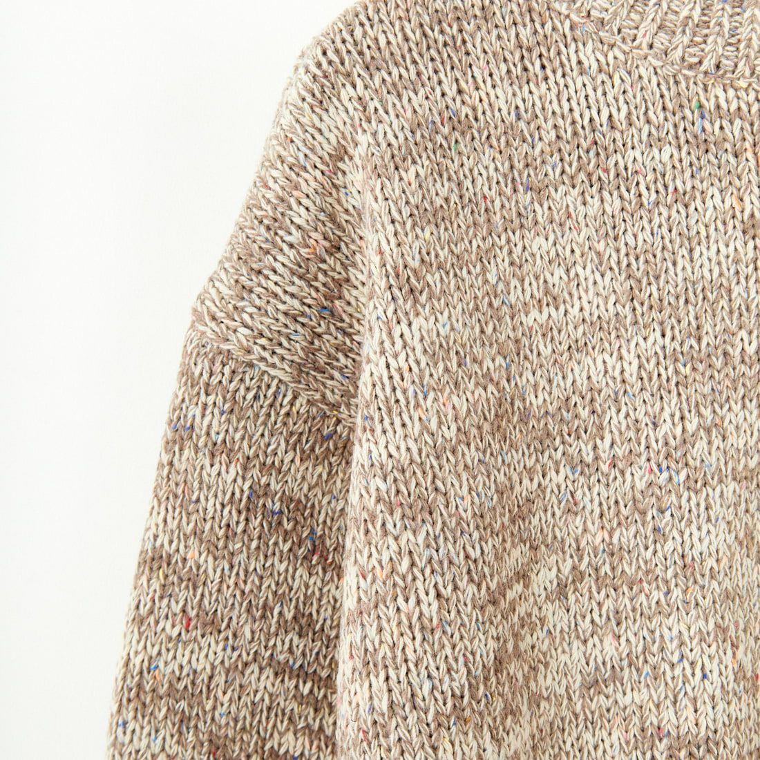 Jeans Factory Clothes [ジーンズファクトリークローズ] ブークレクルーネックニット [JFC-244-069] BEIGE