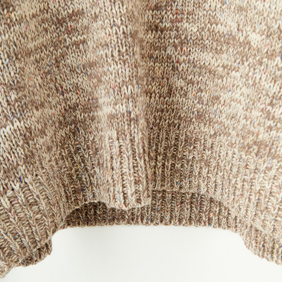 Jeans Factory Clothes [ジーンズファクトリークローズ] ブークレクルーネックニット [JFC-244-069] BEIGE