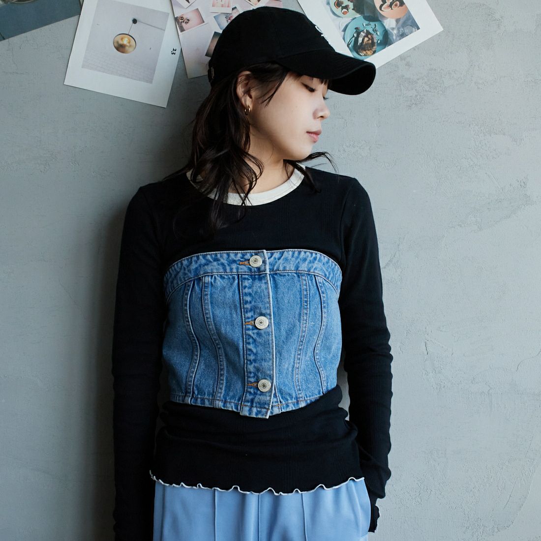 I-MD BLUE&&モデル身長：167cm 着用サイズ：1&&