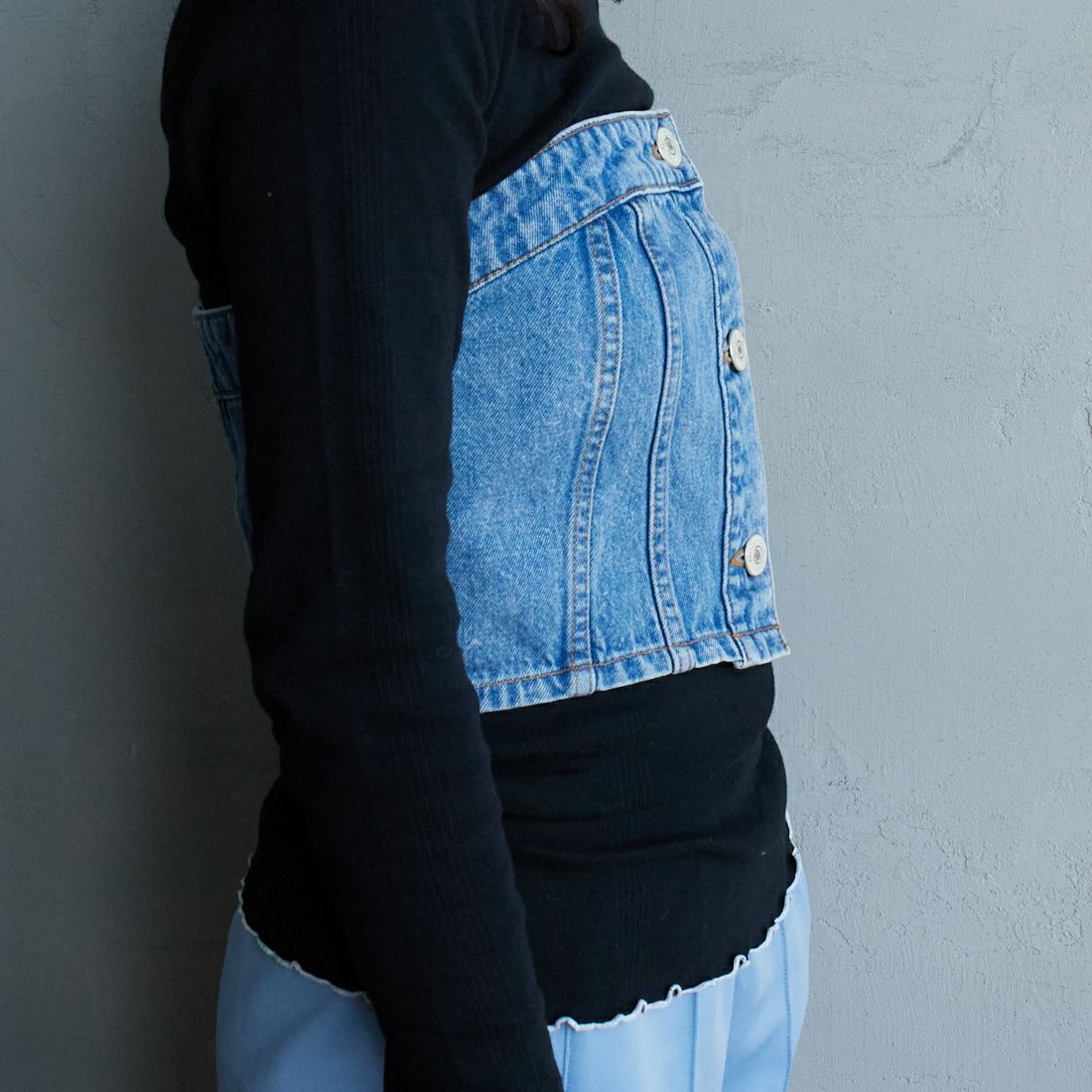 NEEDBY heritage [ニードバイヘリテージ] STEPHANIE デニムビスチェ [N1C902437IMB] I-MD BLUE