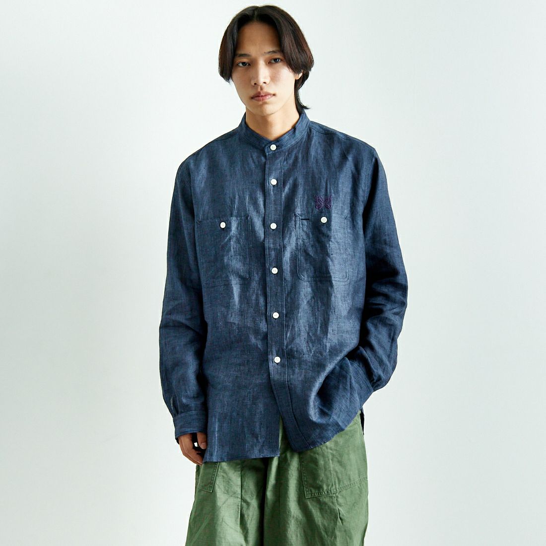 A BLUE&&モデル身長：179cm 着用サイズ：L&&