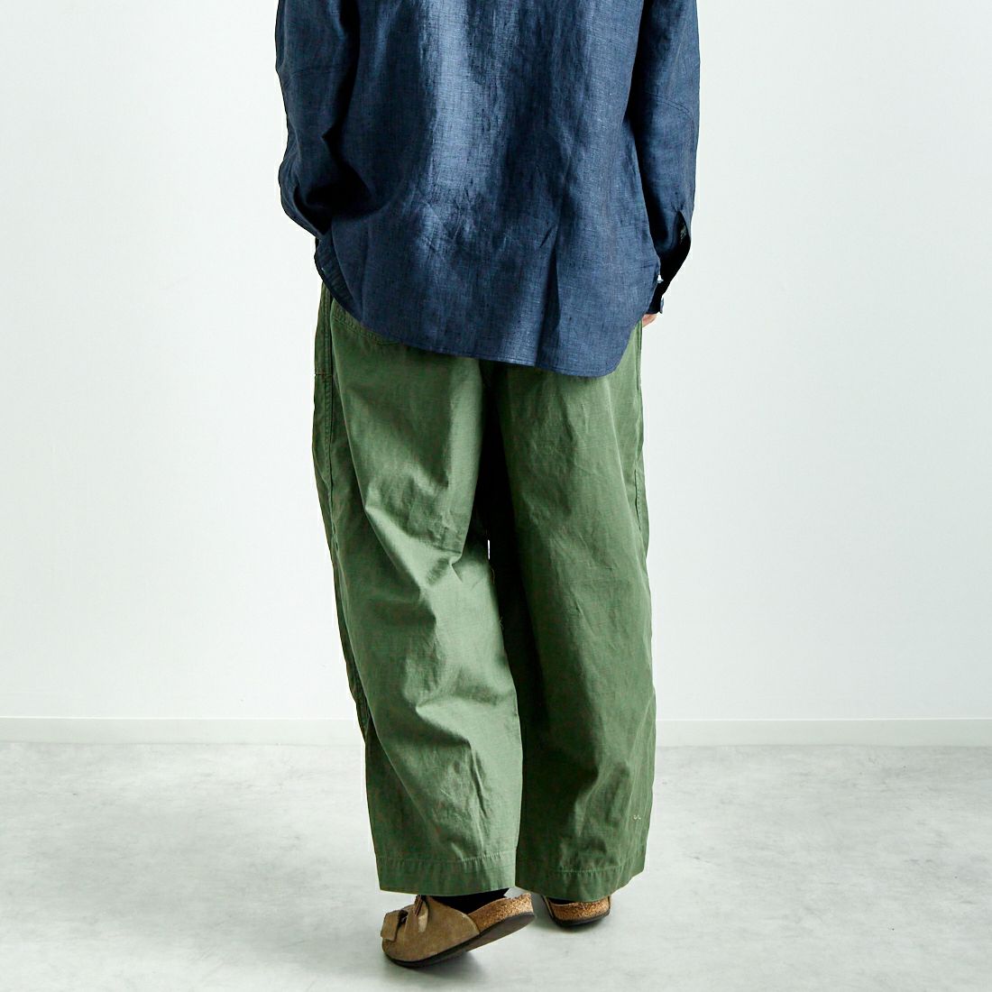 Needles [ニードルズ] ファティーグパンツ [QV153] A OLIVE&&モデル身長：179cm 着用サイズ：S&&