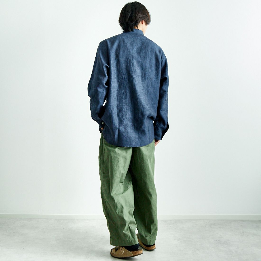 Needles [ニードルズ] ファティーグパンツ [QV153] A OLIVE&&モデル身長：179cm 着用サイズ：S&&