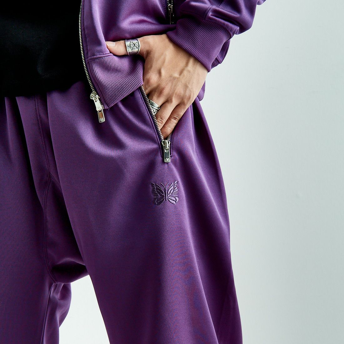 Needles [ニードルズ] クロップドサルエルトラックパンツ [QV326] A PURPLE