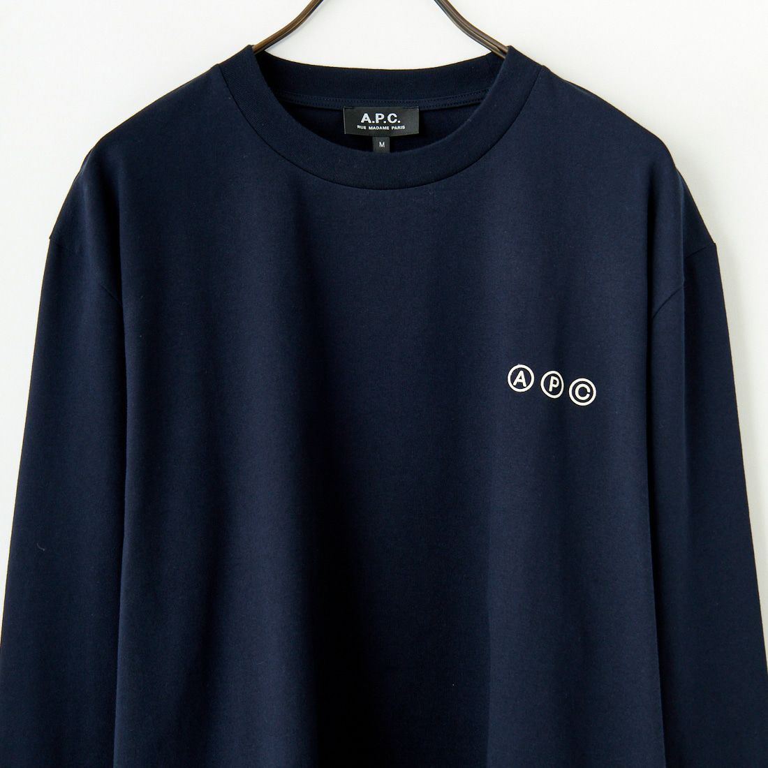 A.P.C. [アー・ペー・セー] Adresse 長袖Tシャツ [T-SHIRT-MANCHE] 39 D.NAVY
