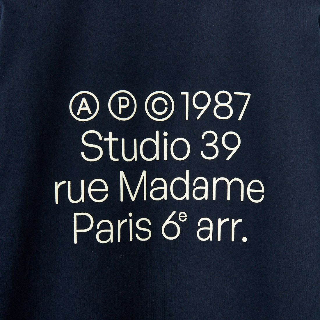 A.P.C. [アー・ペー・セー] Adresse 長袖Tシャツ [T-SHIRT-MANCHE] 39 D.NAVY