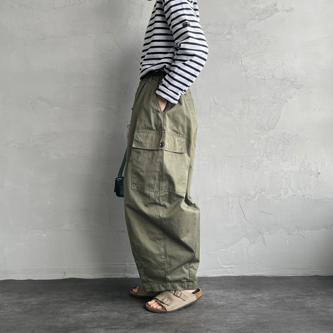 HARVESTY [ハーベスティ] サーカスカーゴパンツ [A11908] 55 MILITAR &&モデル身長：158cm 着用サイズ：1&&