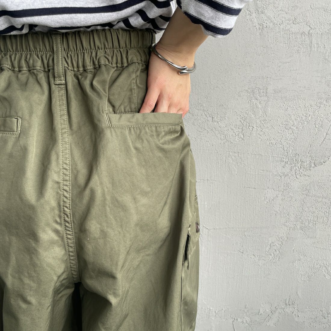 HARVESTY [ハーベスティ] サーカスカーゴパンツ [A11908] 55 MILITAR &&モデル身長：158cm 着用サイズ：1&&