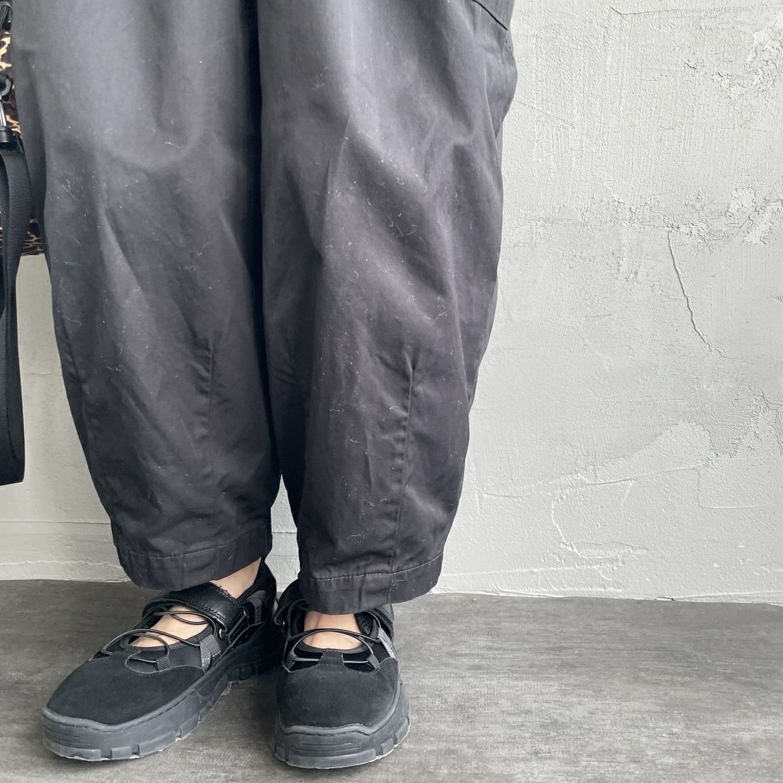 HARVESTY [ハーベスティ] サーカスカーゴパンツ [A11908] 55 19 BLACK &&モデル身長：159cm 着用サイズ：1&&