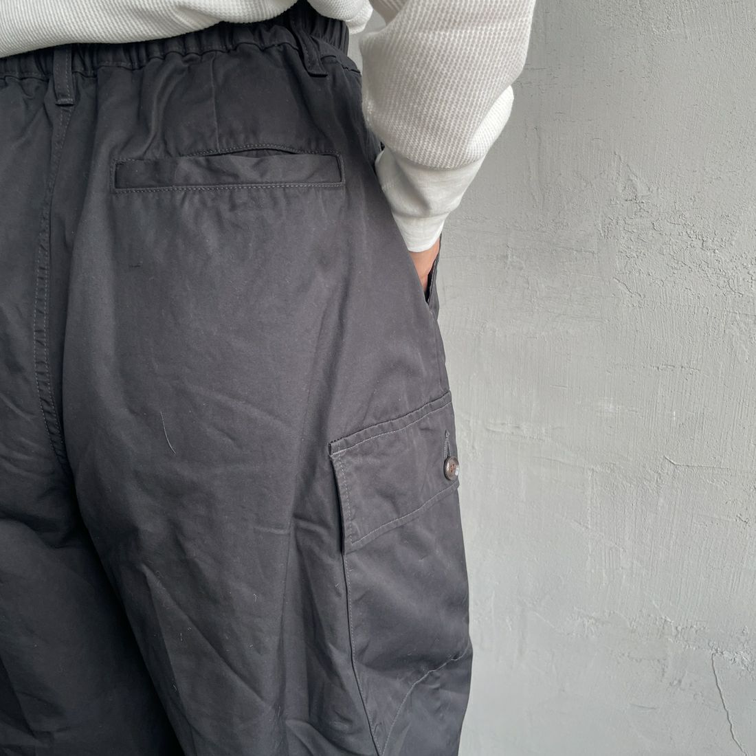 HARVESTY [ハーベスティ] サーカスカーゴパンツ [A11908] 55 19 BLACK &&モデル身長：159cm 着用サイズ：1&&