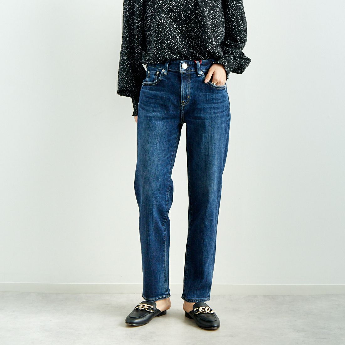 RED CARD TOKYO [レッドカード トーキョー] 35th Anniversary カジュアルテーパードパンツ [26W10001DKU] A-DK USED &&モデル身長：160cm 着用サイズ：24&&