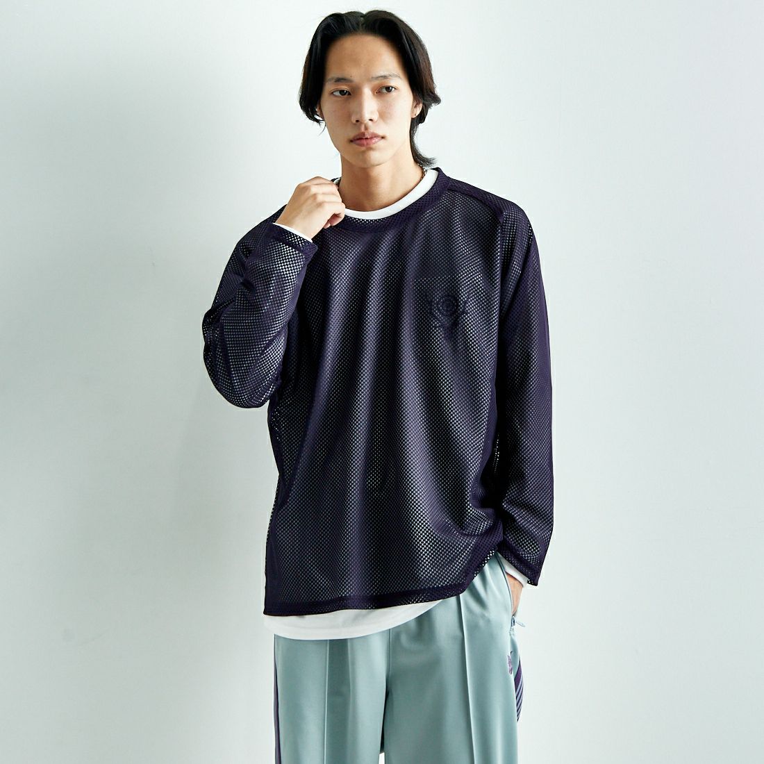 Needles [ニードルズ] ロングスリーブUネックTシャツ [QV345 