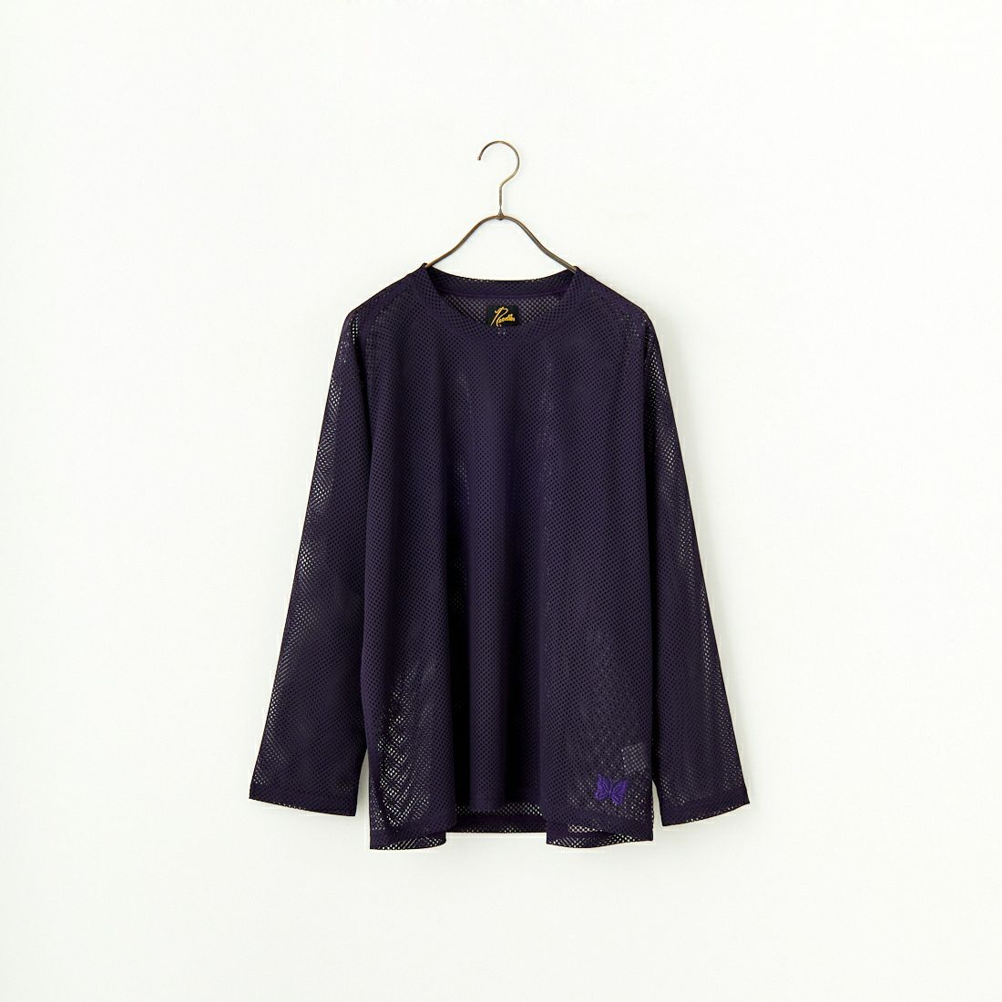 Needles [ニードルズ] ロングスリーブUネックTシャツ [QV345] B DK.PUPLE