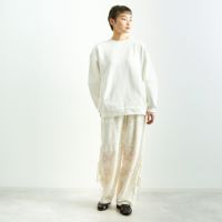 Dignite collierディニテコリエ　袖ふとリブプルオーバー　ホワイト Dignite collierディニテコリエ 袖ふとリブプルオーバー