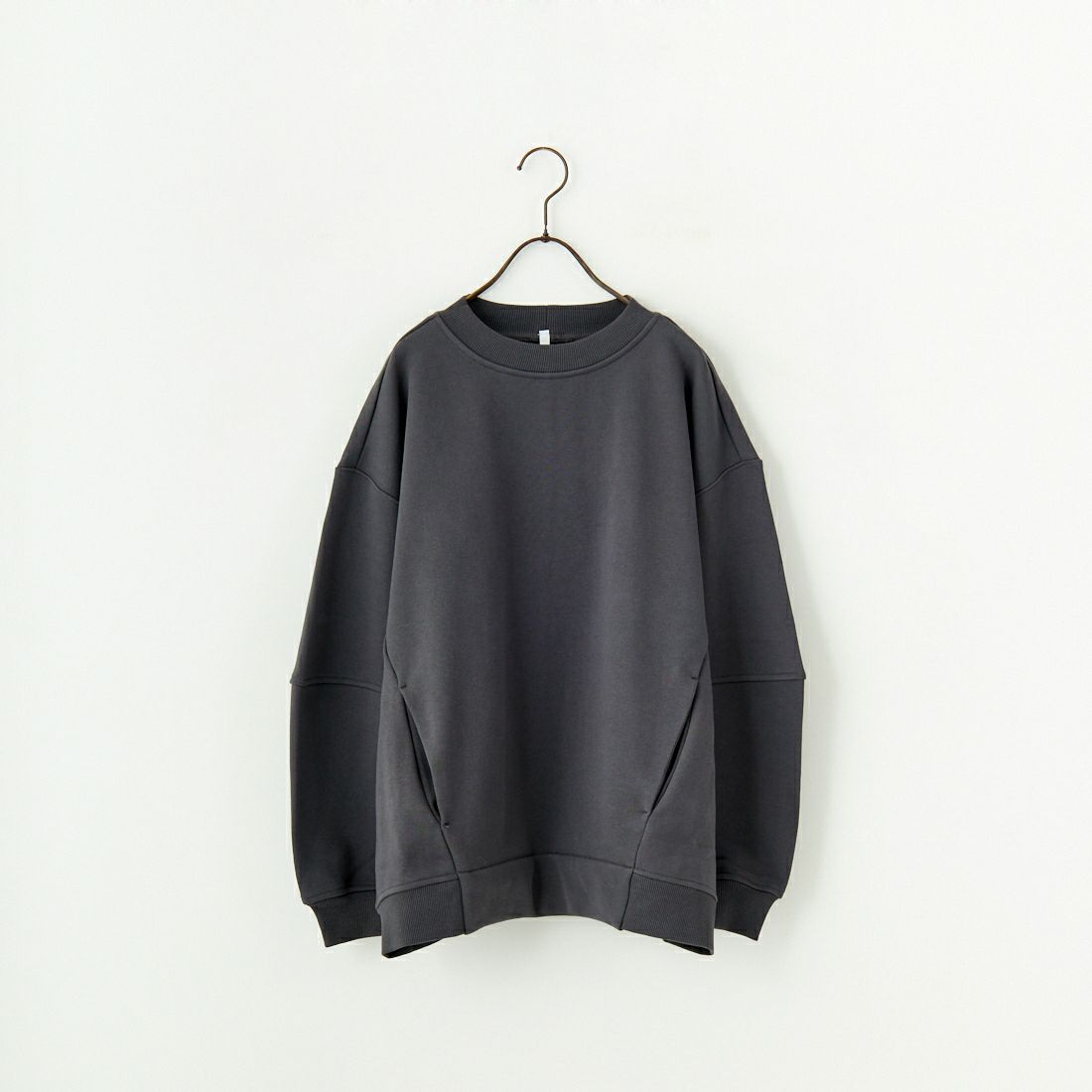 DIGNITE COLLIER [ディニテコリエ] 袖切替裏毛プルオーバー [80243602] 003 ﾁｬｺｰﾙ