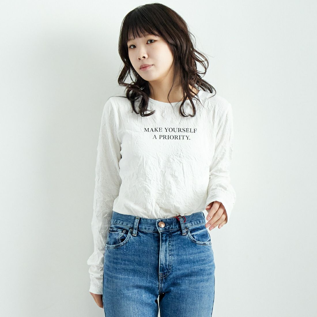 031 ｵﾌﾎﾜｲﾄ&&モデル身長：167cm 着用サイズ：F&&
