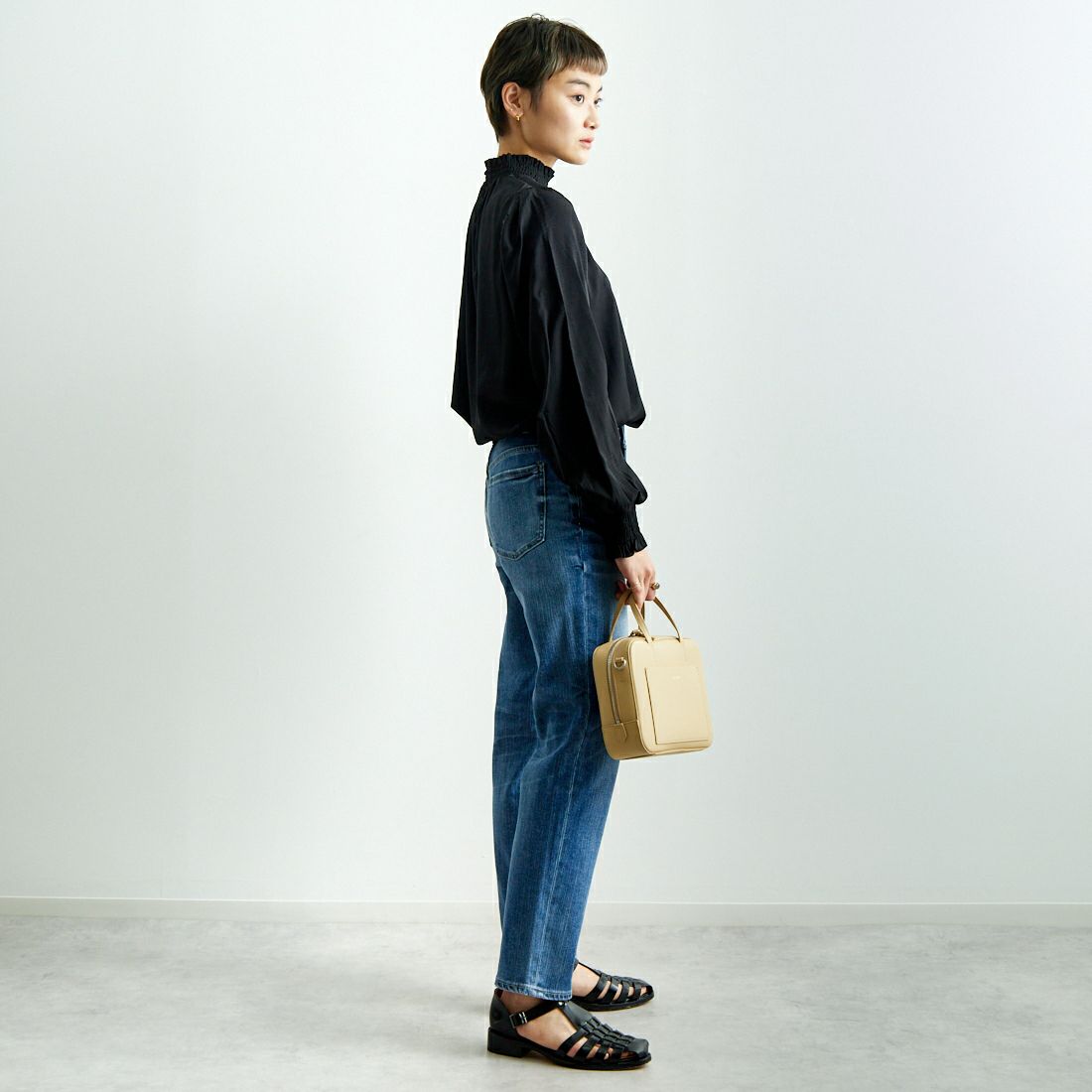 RED CARD TOKYO [レッドカード トーキョー] 35th Anniversary カジュアルテーパードパンツ [26W10001MDU] A-MD USED &&モデル身長：160cm 着用サイズ：24&&