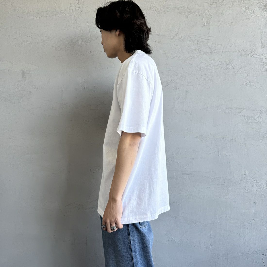 GOOD ROCK SPEED [グッドロックスピード] 別注 NIRVANA フォトプリントロックTシャツ [INTN-031-JF] WHITE &&モデル身長：179cm 着用サイズ：XL&&