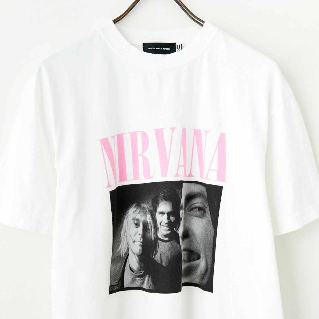 GOOD ROCK SPEED [グッドロックスピード] 別注 NIRVANA フォトプリントロックTシャツ [INTN-031-JF] WHITE