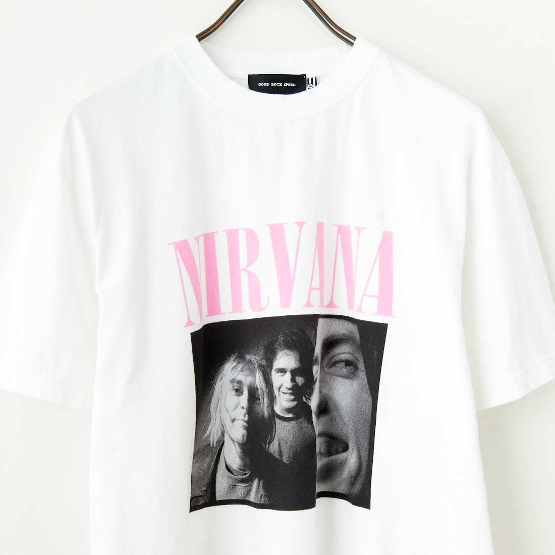 GOOD ROCK SPEED [グッドロックスピード] 別注 NIRVANA フォトプリントロックTシャツ [INTN-031-JF] WHITE