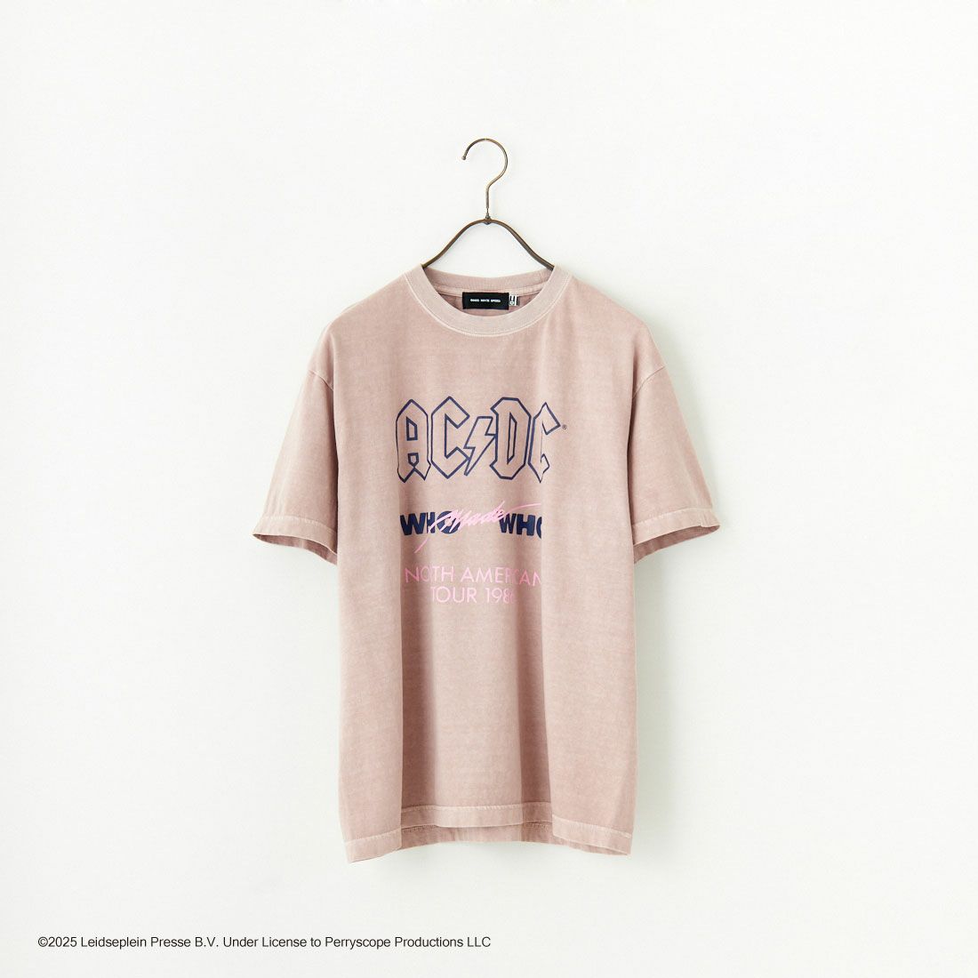 GOOD ROCK SPEED [グッドロックスピード] 別注 AC/DC ロックプリントTシャツ(Who Made Who) [INTN-023-JF] PINK