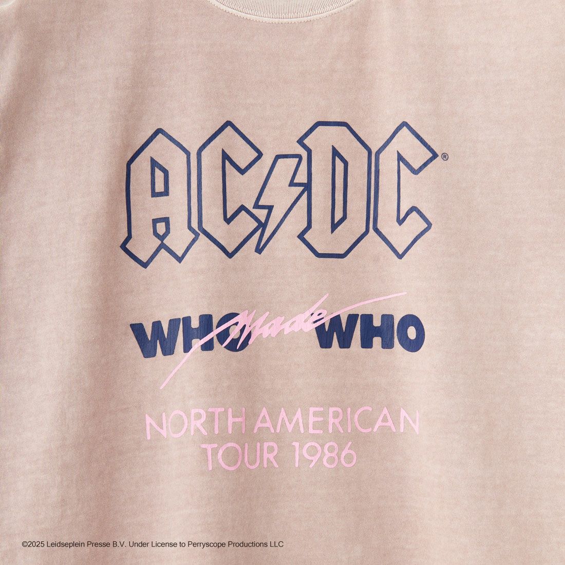 GOOD ROCK SPEED [グッドロックスピード] 別注 AC/DC ロックプリントTシャツ(Who Made Who) [INTN-023-JF] PINK
