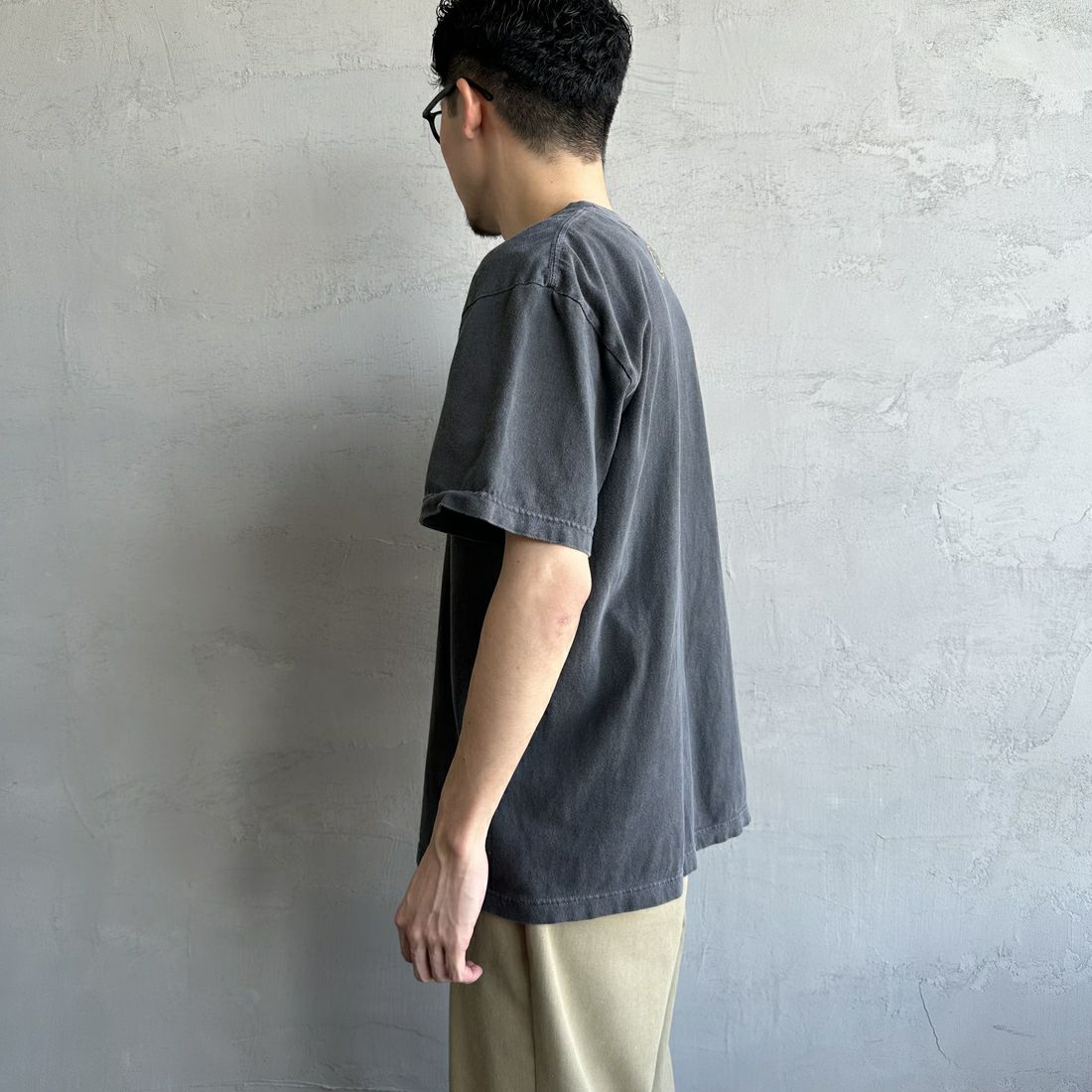 GOOD ROCK SPEED [グッドロックスピード] 別注 NIRVANA ロックプリントTシャツ(IN UTERO) [INTN-030-JF] CHARCOAL &&モデル身長：168cm 着用サイズ：L&&