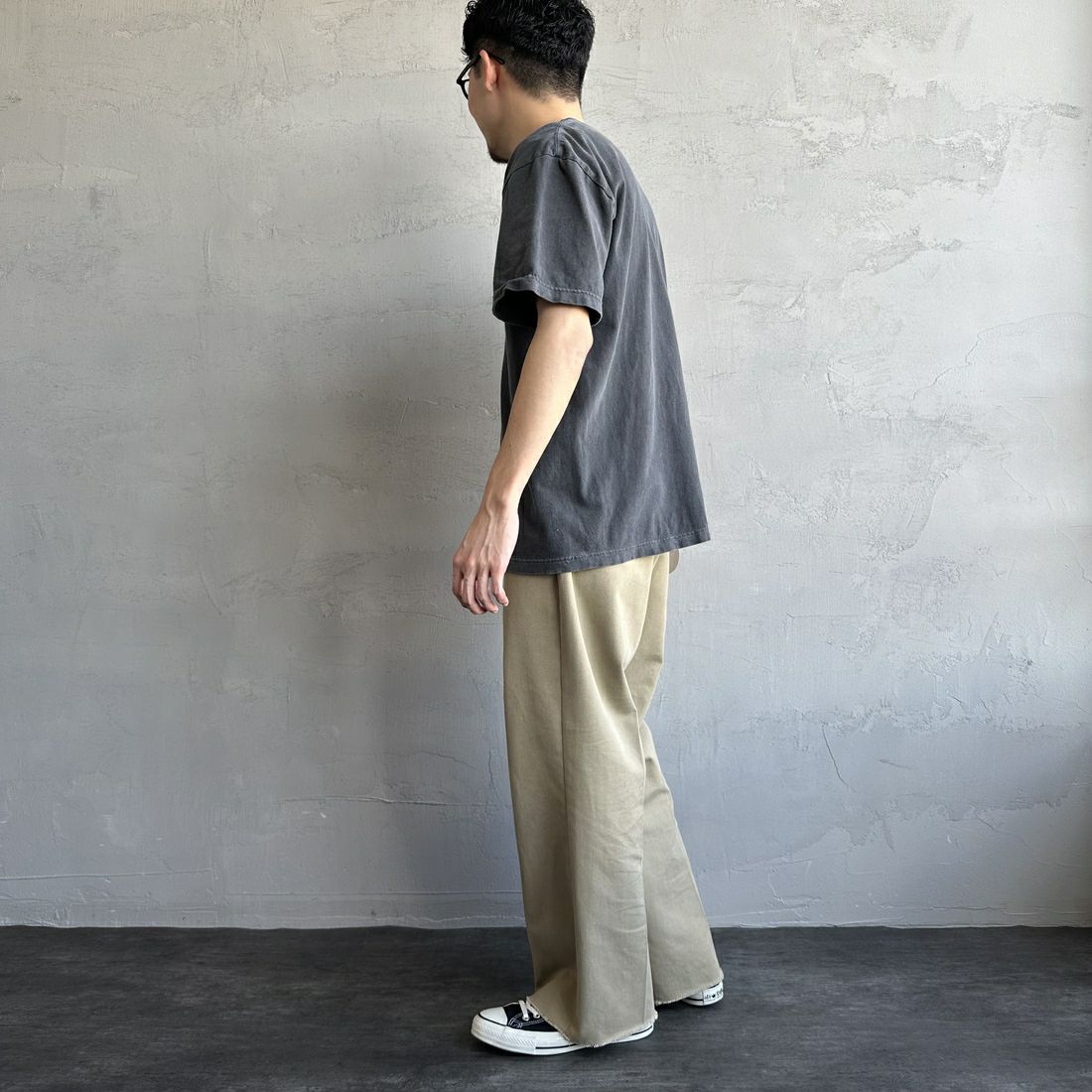GOOD ROCK SPEED [グッドロックスピード] 別注 NIRVANA ロックプリントTシャツ(IN UTERO) [INTN-030-JF] CHARCOAL &&モデル身長：168cm 着用サイズ：L&&
