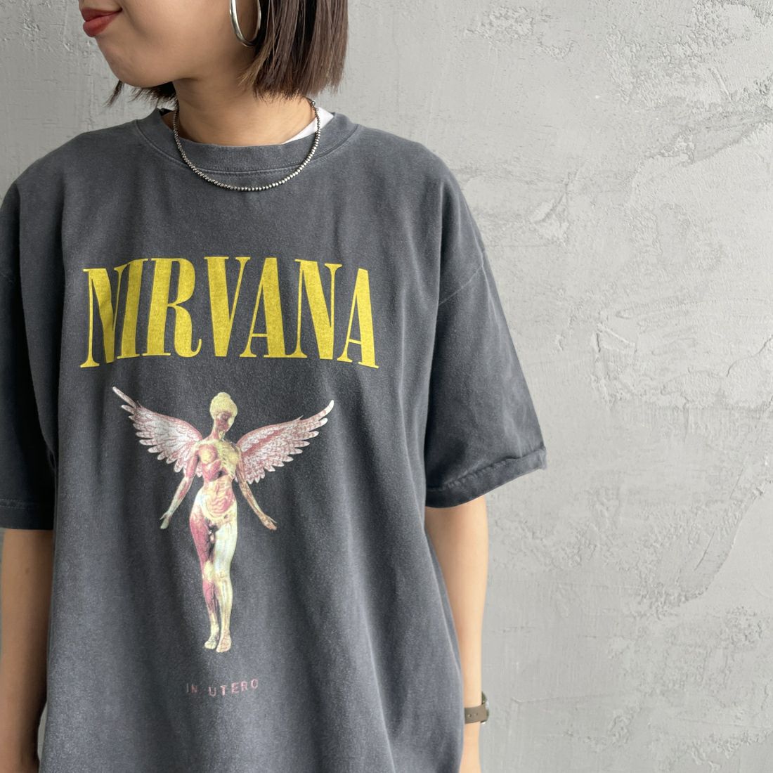 GOOD ROCK SPEED [グッドロックスピード] 別注 NIRVANA ロックプリントTシャツ(IN UTERO) [INTN-030-JF] CHARCOAL