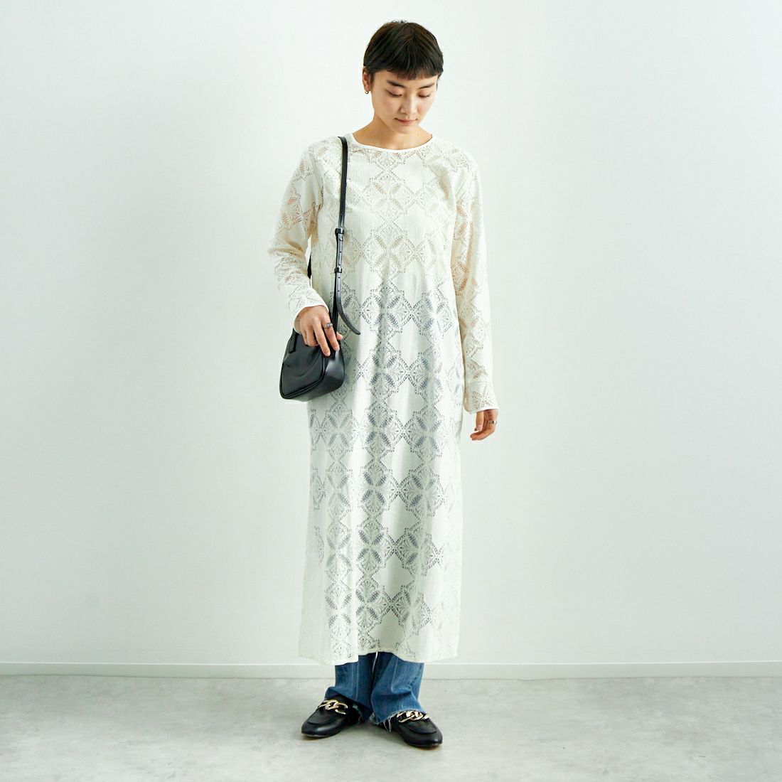 OFF WHITE&&モデル身長：160cm 着用サイズ：F&&