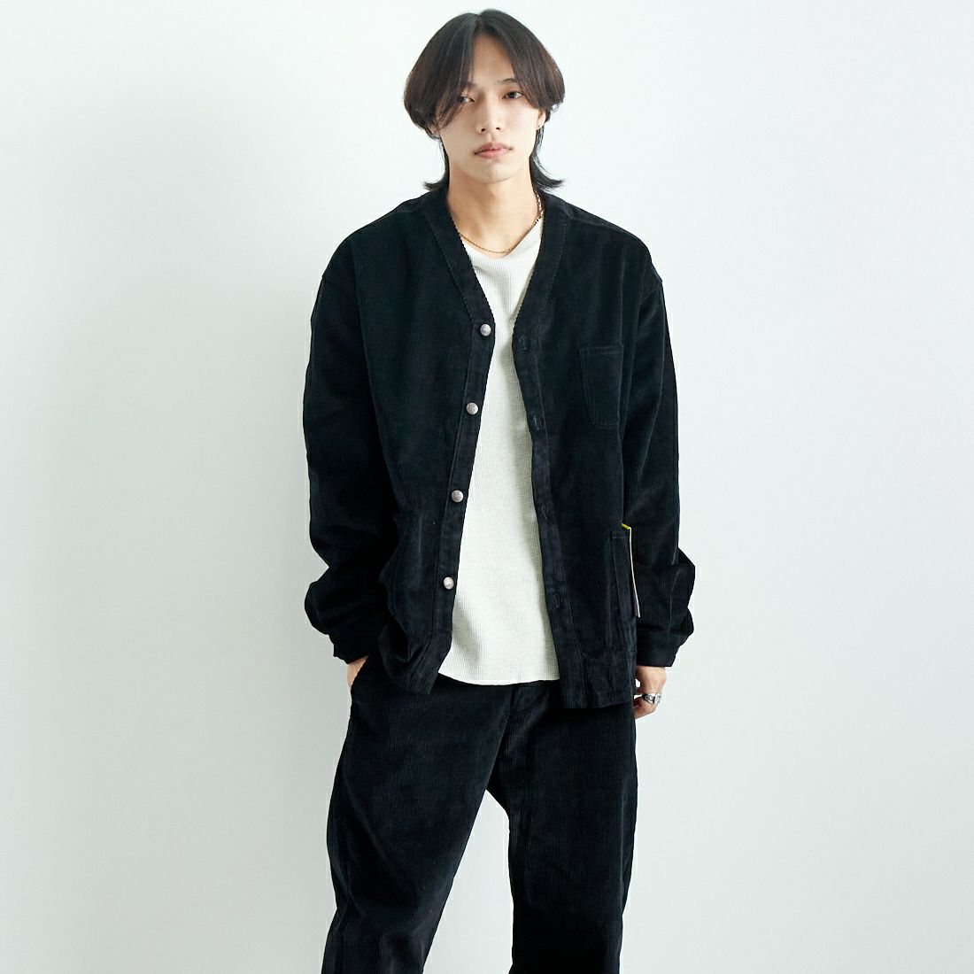 BLACK&&モデル身長：179cm 着用サイズ：L&&