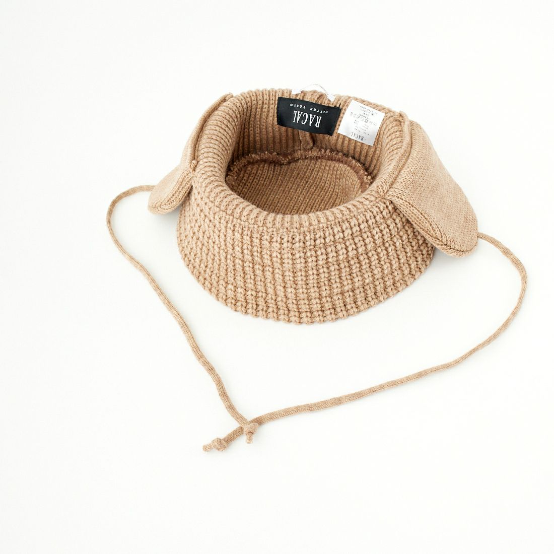 RACAL [ラカル] 耳当て付きニットバケットハット [RL-22-1243] BEIGE