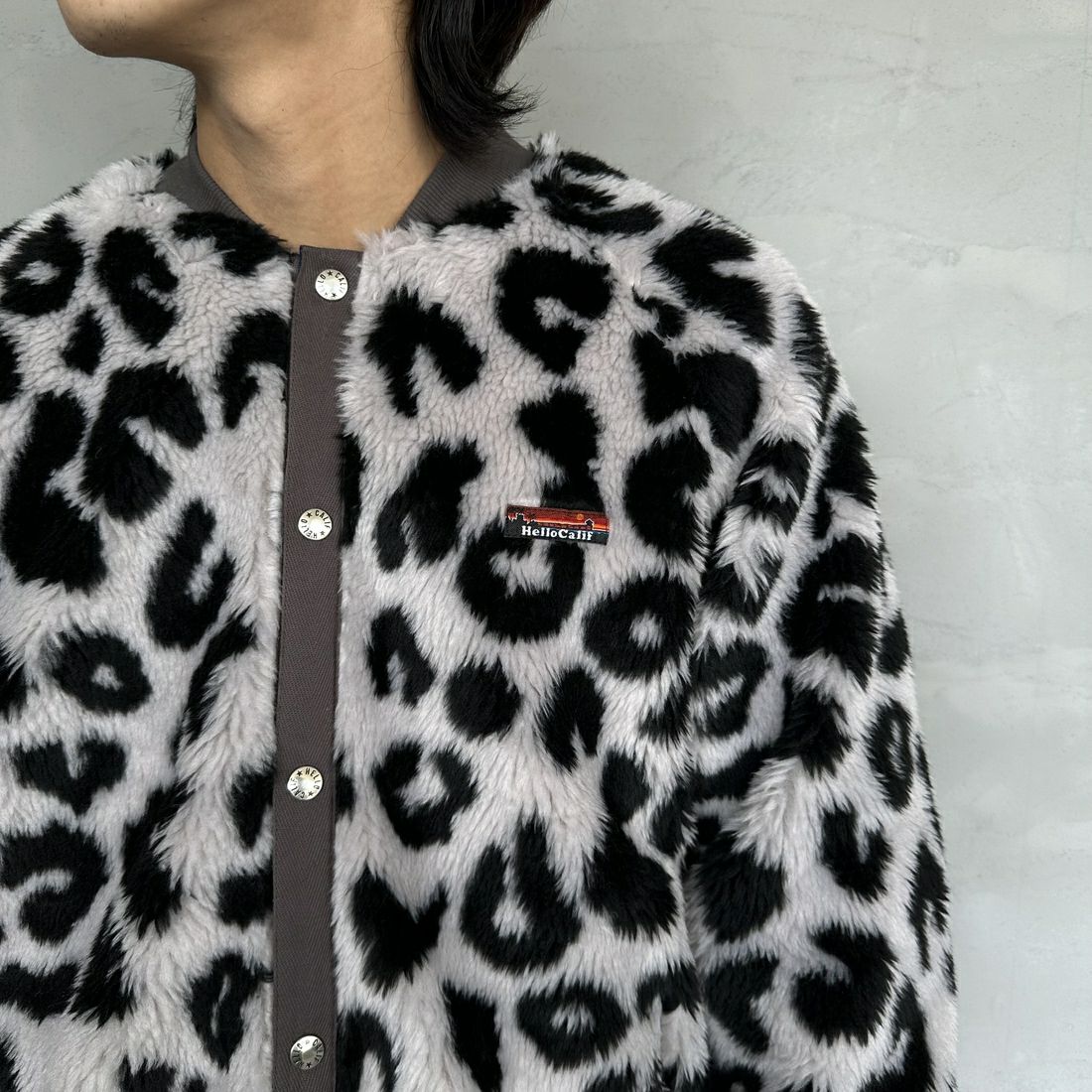 HELLO CALIF [ハローカリフ] ボアボンバーコーチジャケット [HC-244-074] BIG LEOPAR