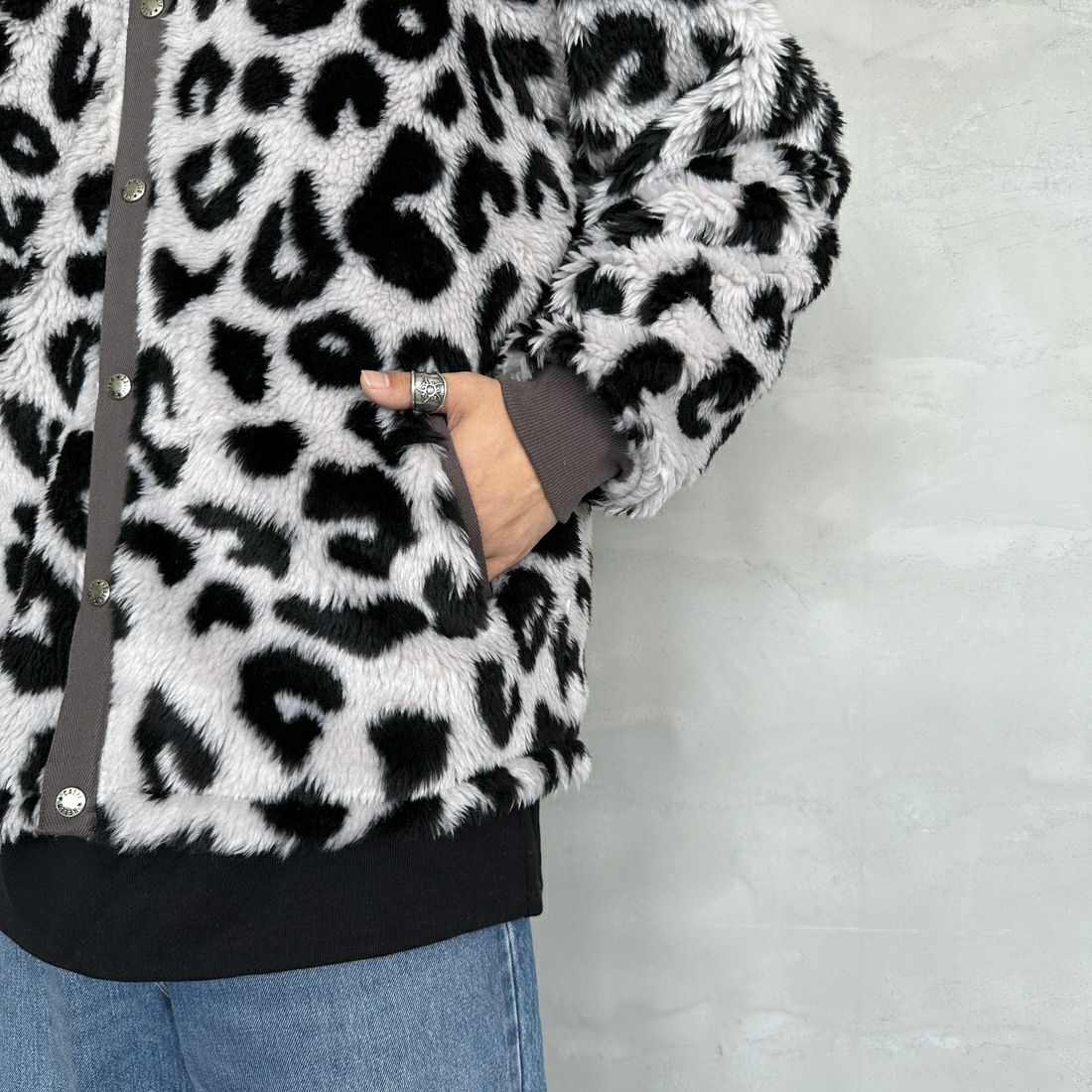 HELLO CALIF [ハローカリフ] ボアボンバーコーチジャケット [HC-244-074] BIG LEOPAR