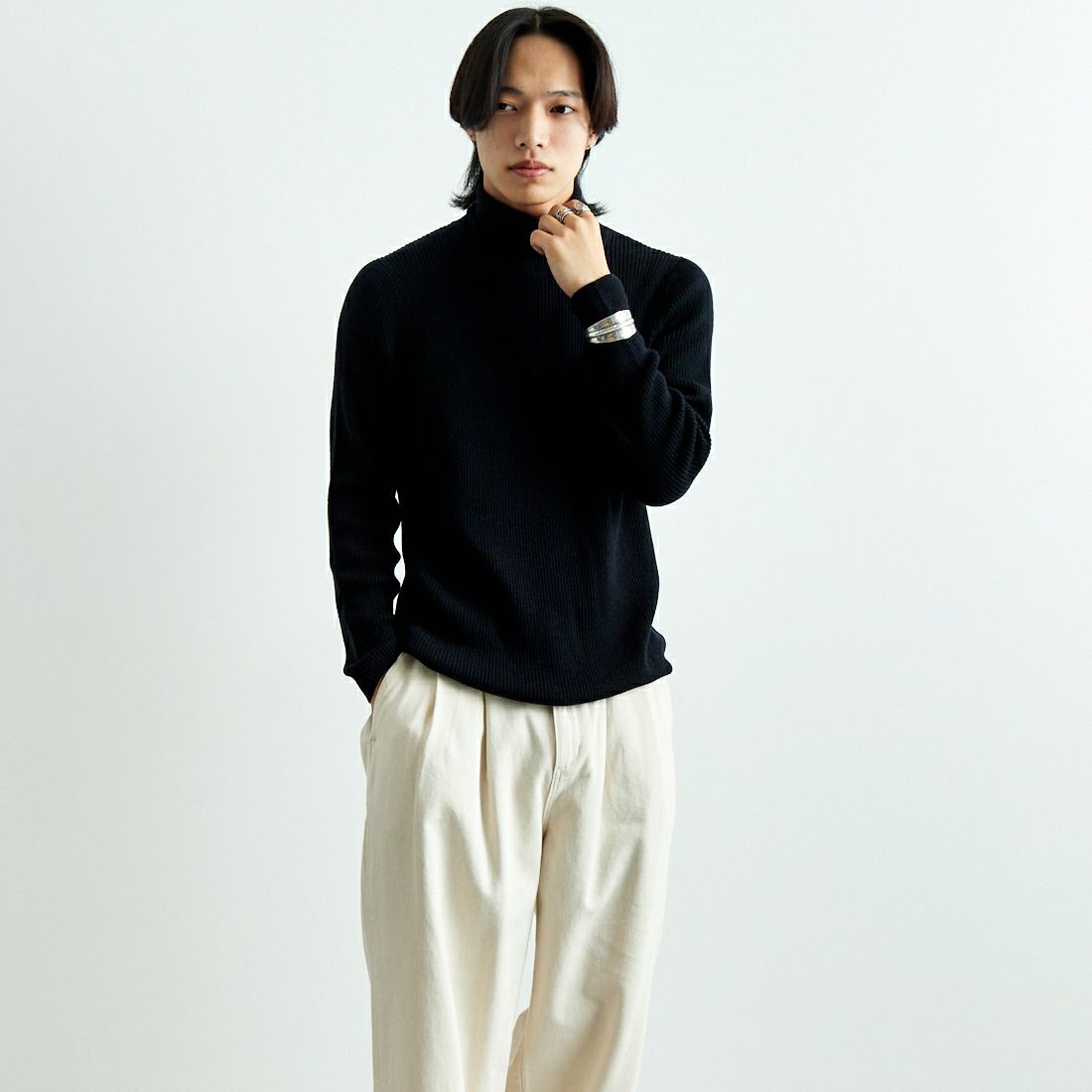 005 ﾌﾞﾗｯｸ&&モデル身長：179cm 着用サイズ：L&&