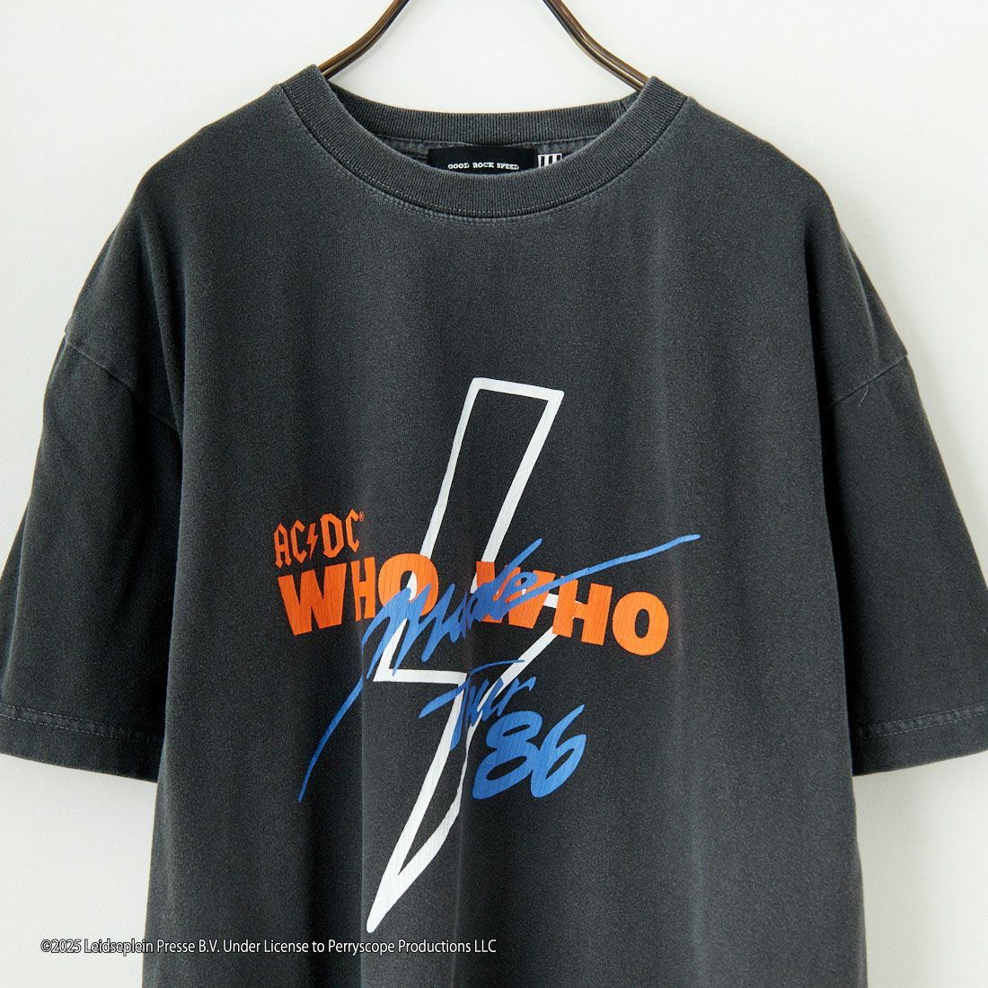 GOOD ROCK SPEED [グッドロックスピード] 別注 AC/DC ロックプリントTシャツ(TOUR 86) [INTN-022-JF] CHARCOAL